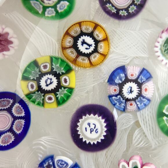 Perthshire PP11 1976 Spaced Millefiori Animal Cane Penguin Squirrel Paperweight - Picture 6 of 13